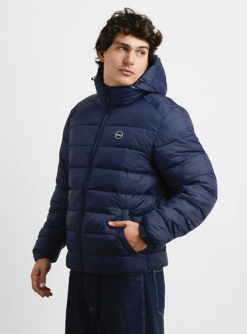 PARKA GLASSY PUFF AZUL OSCURO - 3
