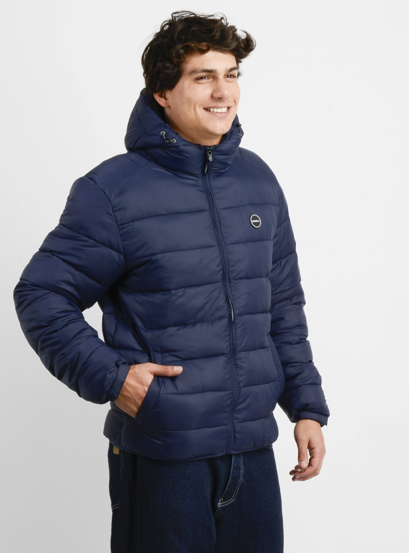 PARKA GLASSY PUFF AZUL OSCURO - 4