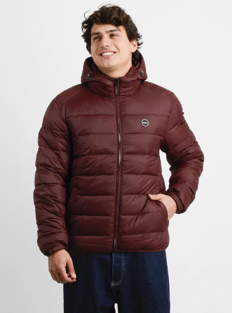 PARKA GLASSY PUFF ROJO OSCURO - 1