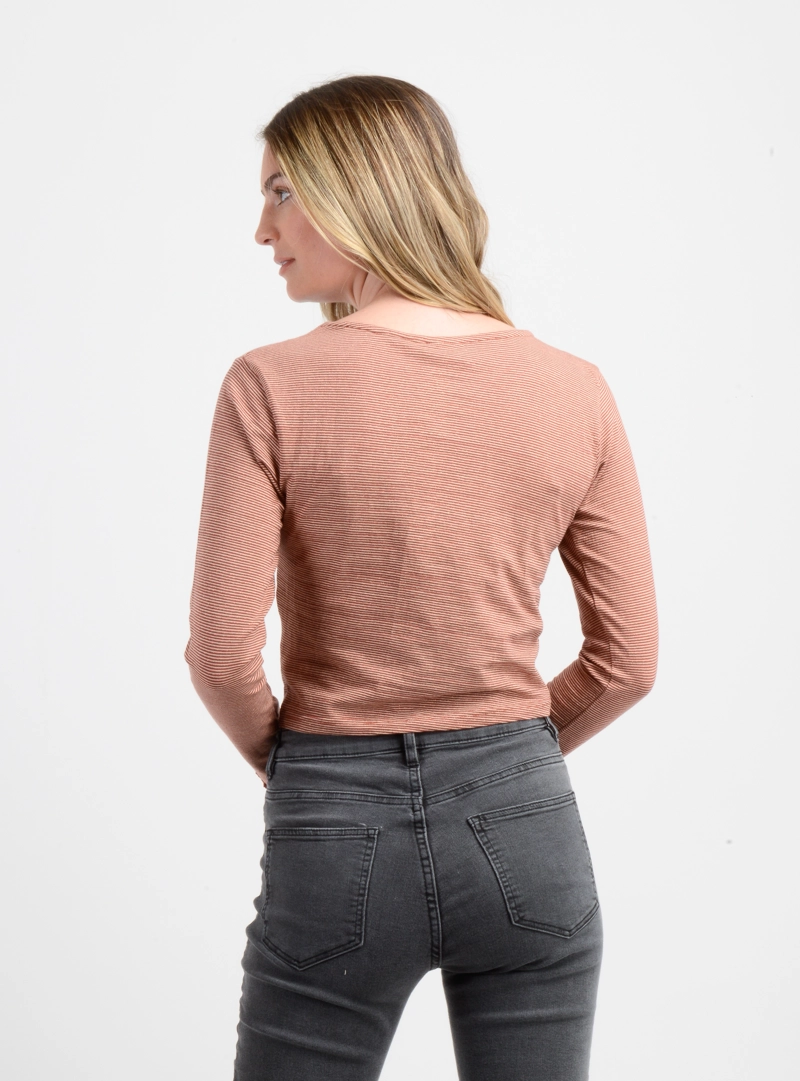 POLERA MANGA LARGA LEANNE CAFE COBRE - 2