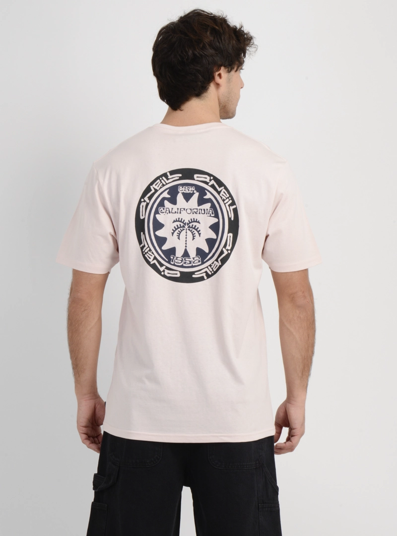 POLERA MANGA CORTA CIRCLE PALM  ROSADO CLARO - 2