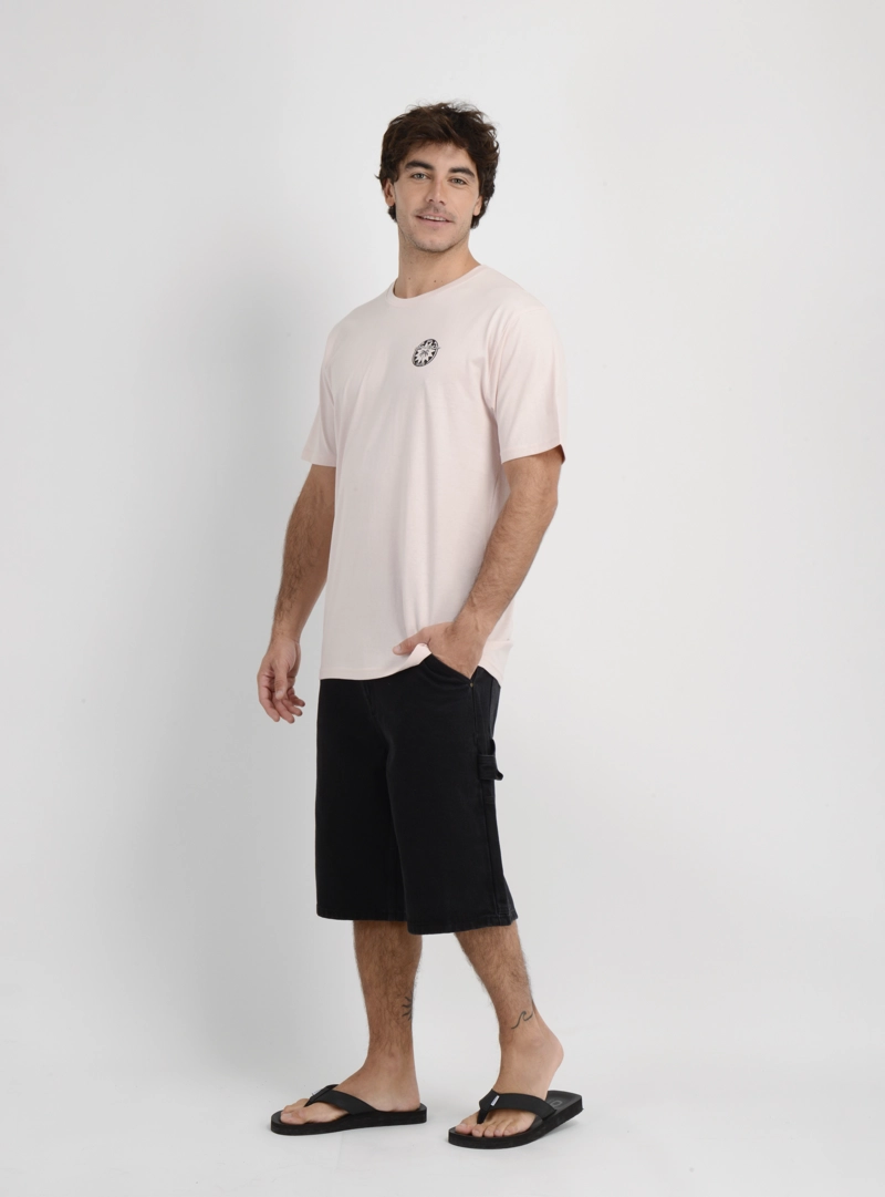 POLERA MANGA CORTA CIRCLE PALM  ROSADO CLARO - 3