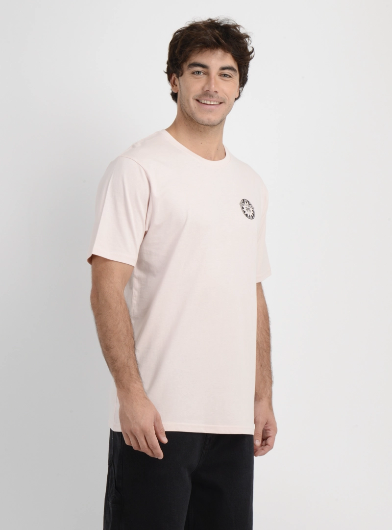 POLERA MANGA CORTA CIRCLE PALM  ROSADO CLARO - 4