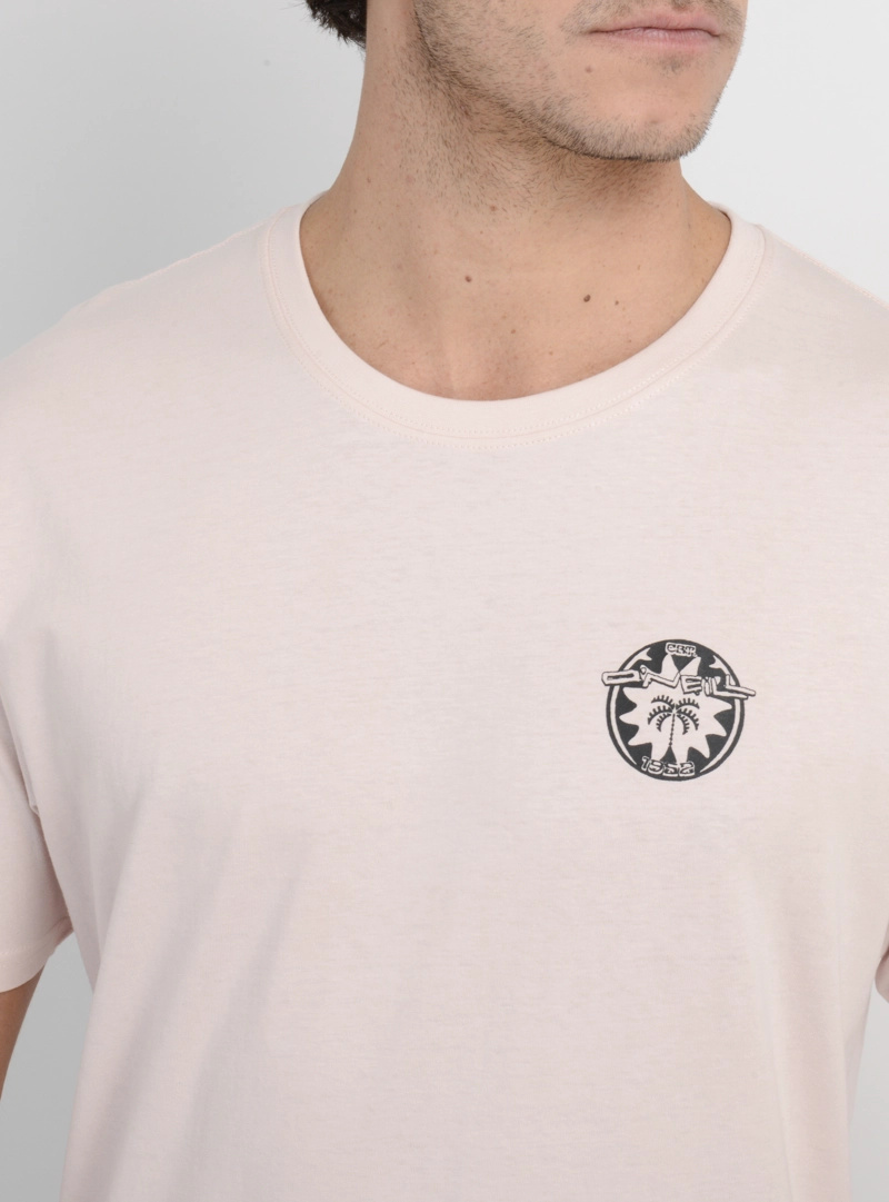 POLERA MANGA CORTA CIRCLE PALM  ROSADO CLARO - 5