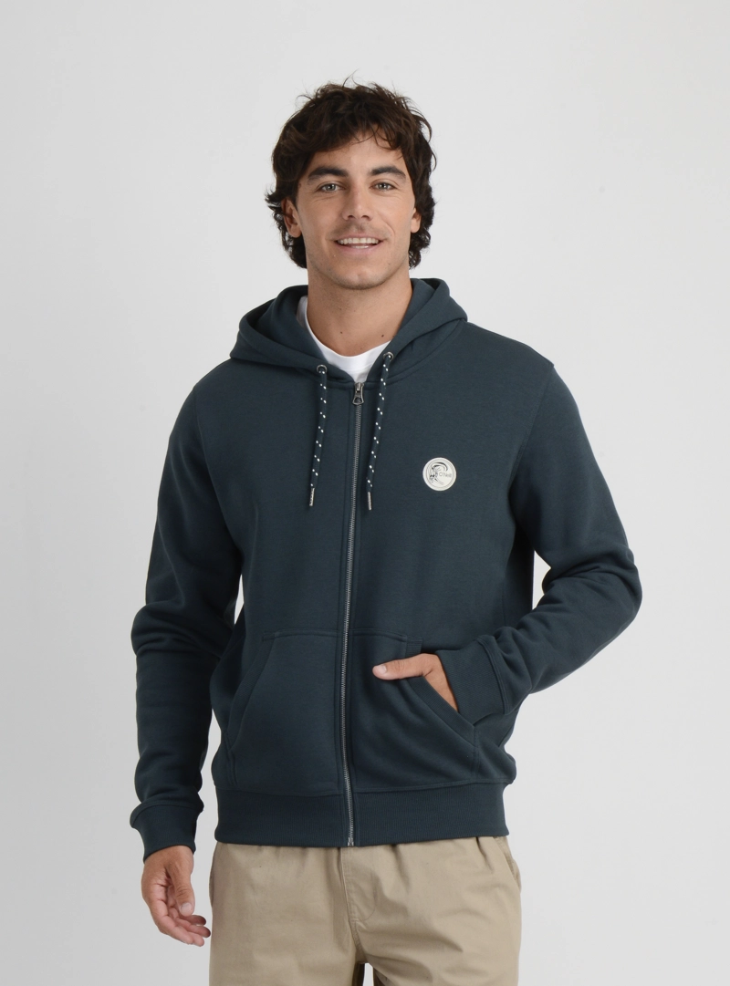 POLERON OG BADGE HOODIE  VERDE OSCURO - 1