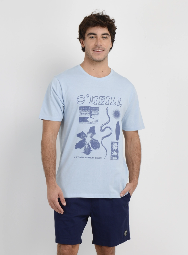 POLERA MANGA CORTA KITCHEN SINK  AZUL CLARO - 1
