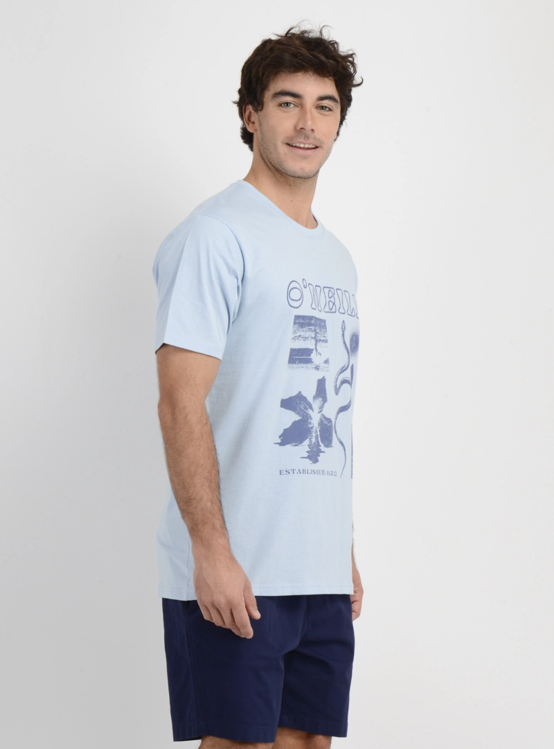 POLERA MANGA CORTA KITCHEN SINK  AZUL CLARO - 4