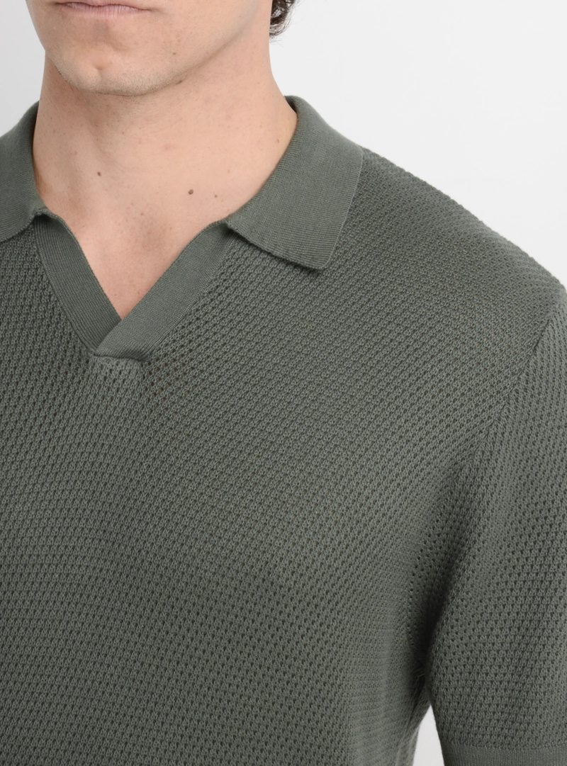 POLERA TEJIDA MANGA CORTA IRIE VERDE OSCURO - 5