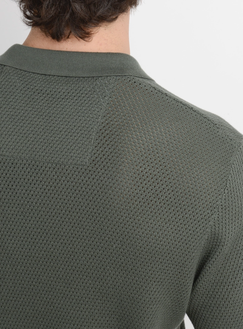 POLERA TEJIDA MANGA CORTA IRIE VERDE OSCURO - 6