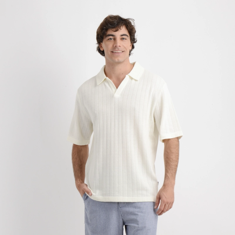 POLERA TEJIDA MANGA CORTA BODHI II BEIGE CLARO - 1