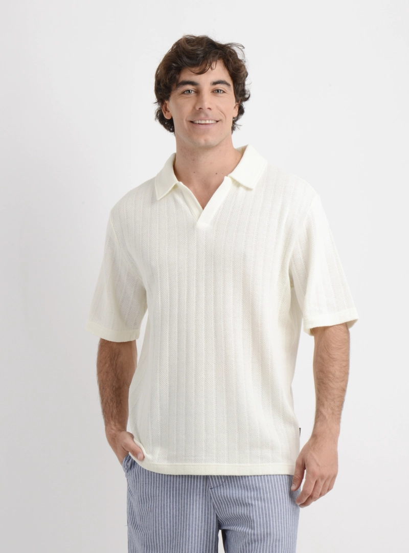 POLERA TEJIDA MANGA CORTA BODHI II BEIGE CLARO - 1