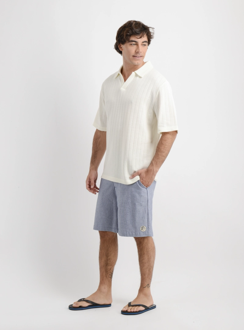 POLERA TEJIDA MANGA CORTA BODHI II BEIGE CLARO - 3