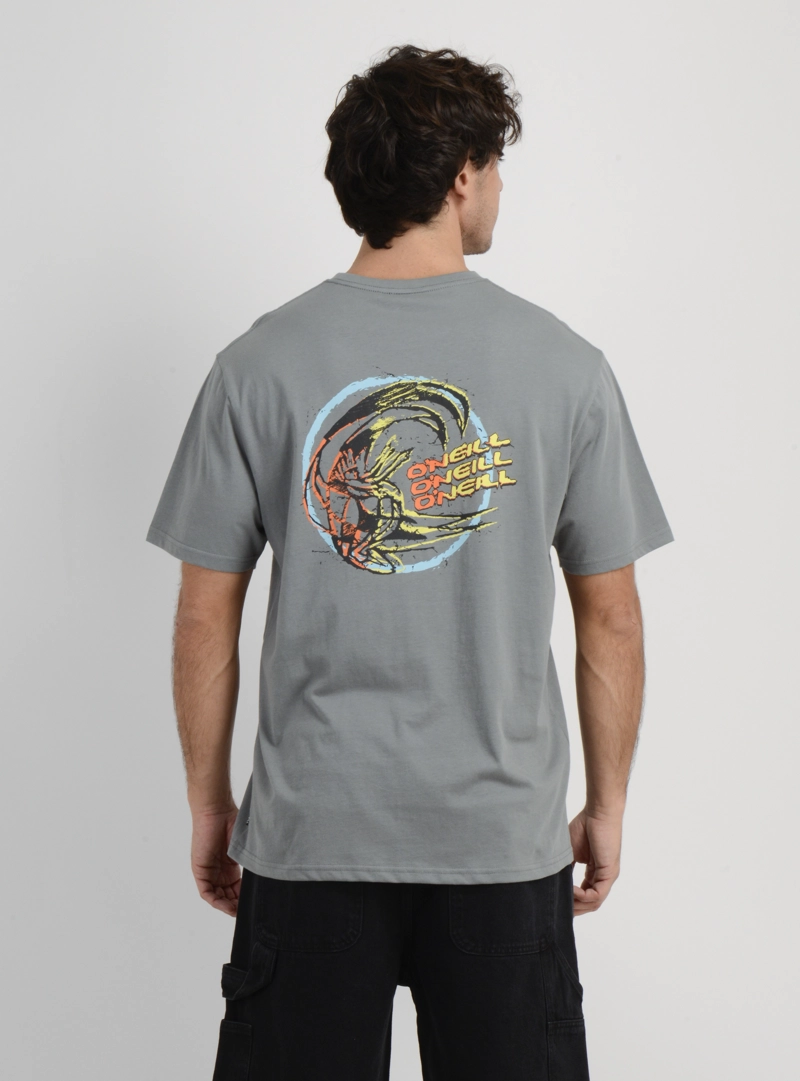 POLERA MANGA CORTA CIRCLE FREAK  GRIS OSCURO - 2