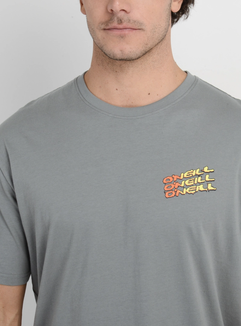 POLERA MANGA CORTA CIRCLE FREAK  GRIS OSCURO - 5