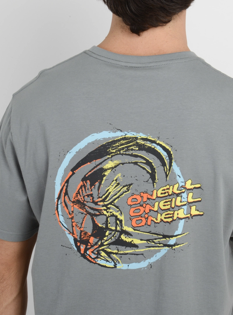 POLERA MANGA CORTA CIRCLE FREAK  GRIS OSCURO - 6