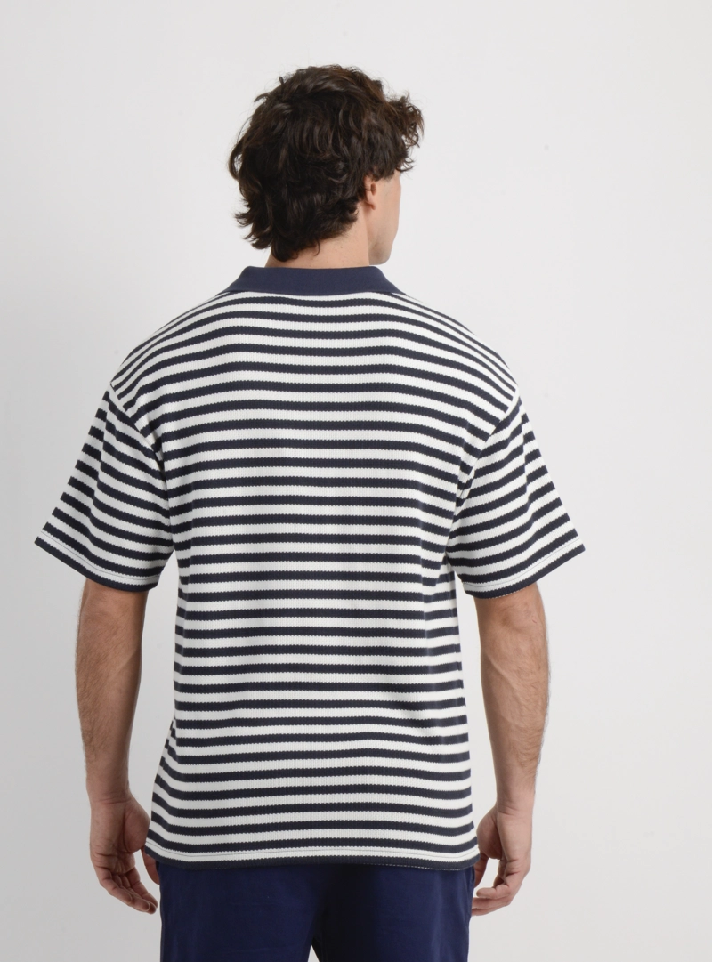 POLERA TEJIDA MANGA CORTA OG PREZLEY AZUL - 2