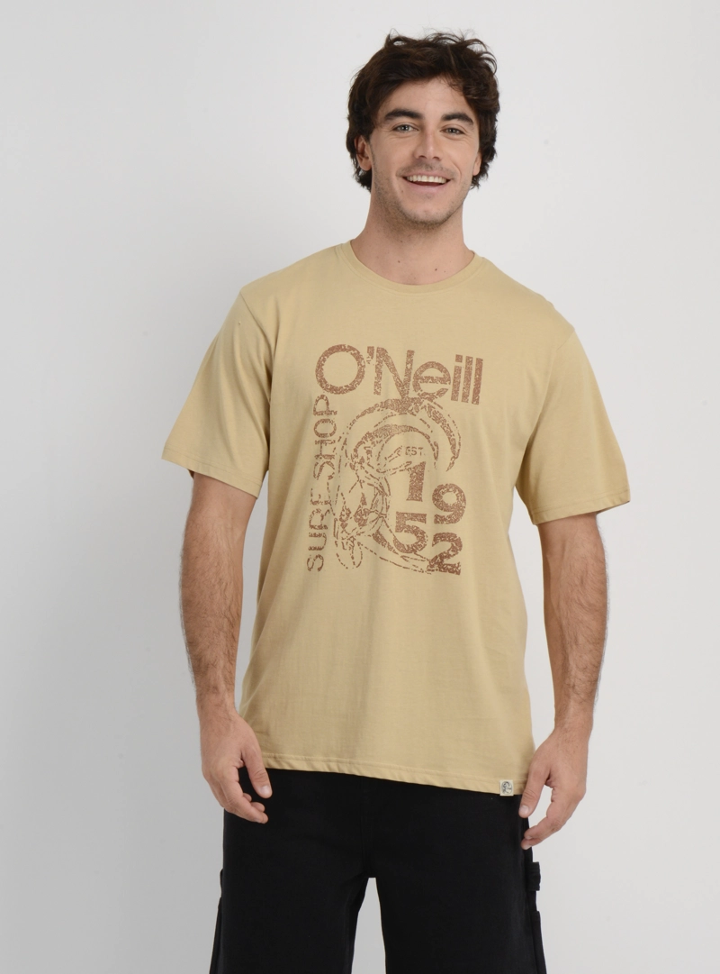 POLERA MANGA CORTA OG CIRCLE SURFER  BEIGE OSCURO - 1