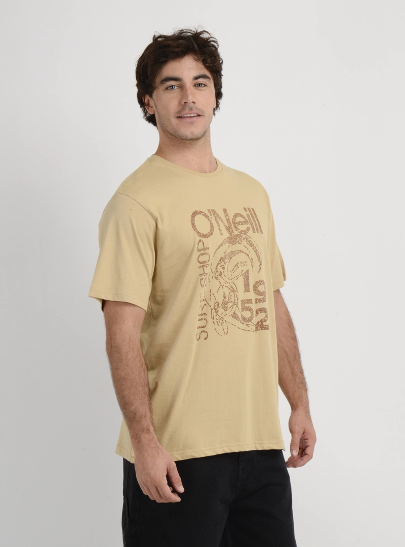 POLERA MANGA CORTA OG CIRCLE SURFER  BEIGE OSCURO - 4