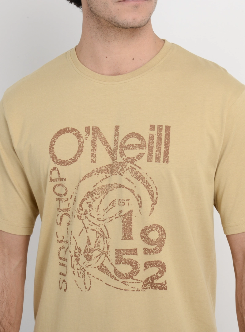 POLERA MANGA CORTA OG CIRCLE SURFER  BEIGE OSCURO - 5