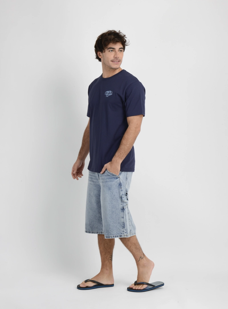 POLERA MANGA CORTA BOX BOARD  AZUL OSCURO - 3