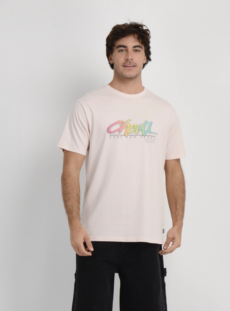 POLERA MANGA CORTA KEYS FL  ROSADO CLARO - 1