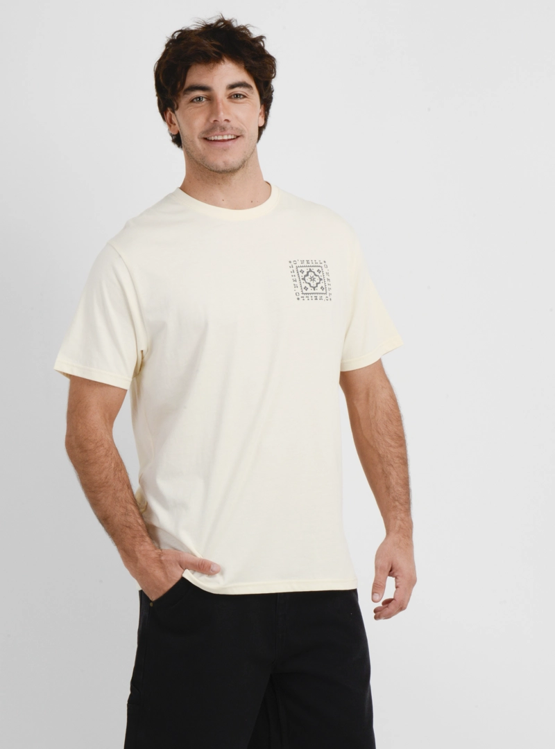 POLERA MANGA CORTA TILE  BEIGE CLARO - 4