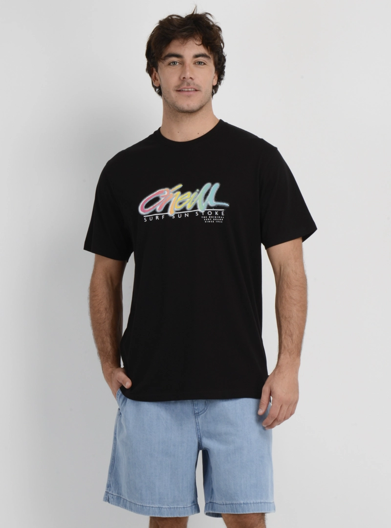 POLERA MANGA CORTA KEYS FL  NEGRO - 1