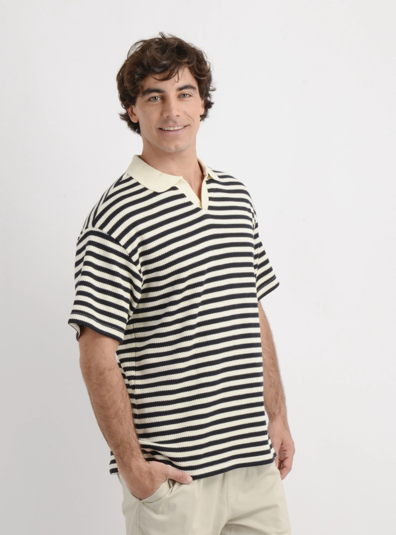 POLERA TEJIDA MANGA CORTA OG PREZLEY BEIGE CLARO - 4