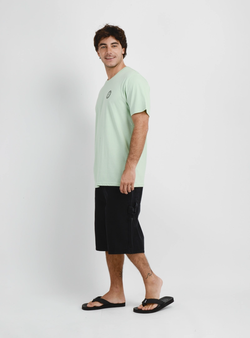 POLERA MANGA CORTA CIRCLE PALM  VERDE CLARO - 3