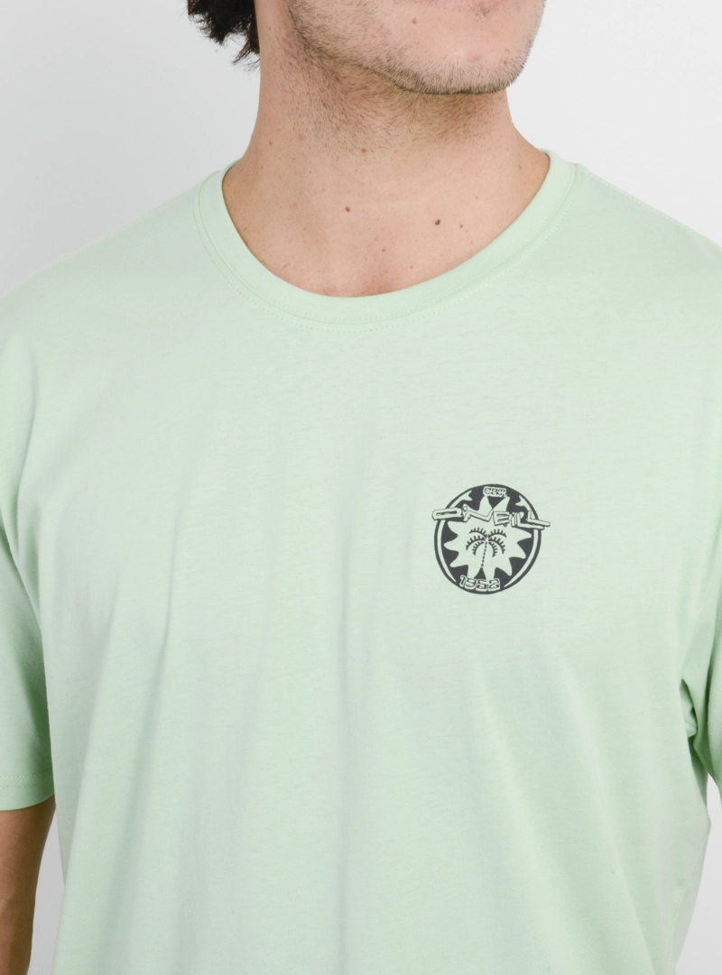 POLERA MANGA CORTA CIRCLE PALM  VERDE CLARO - 5