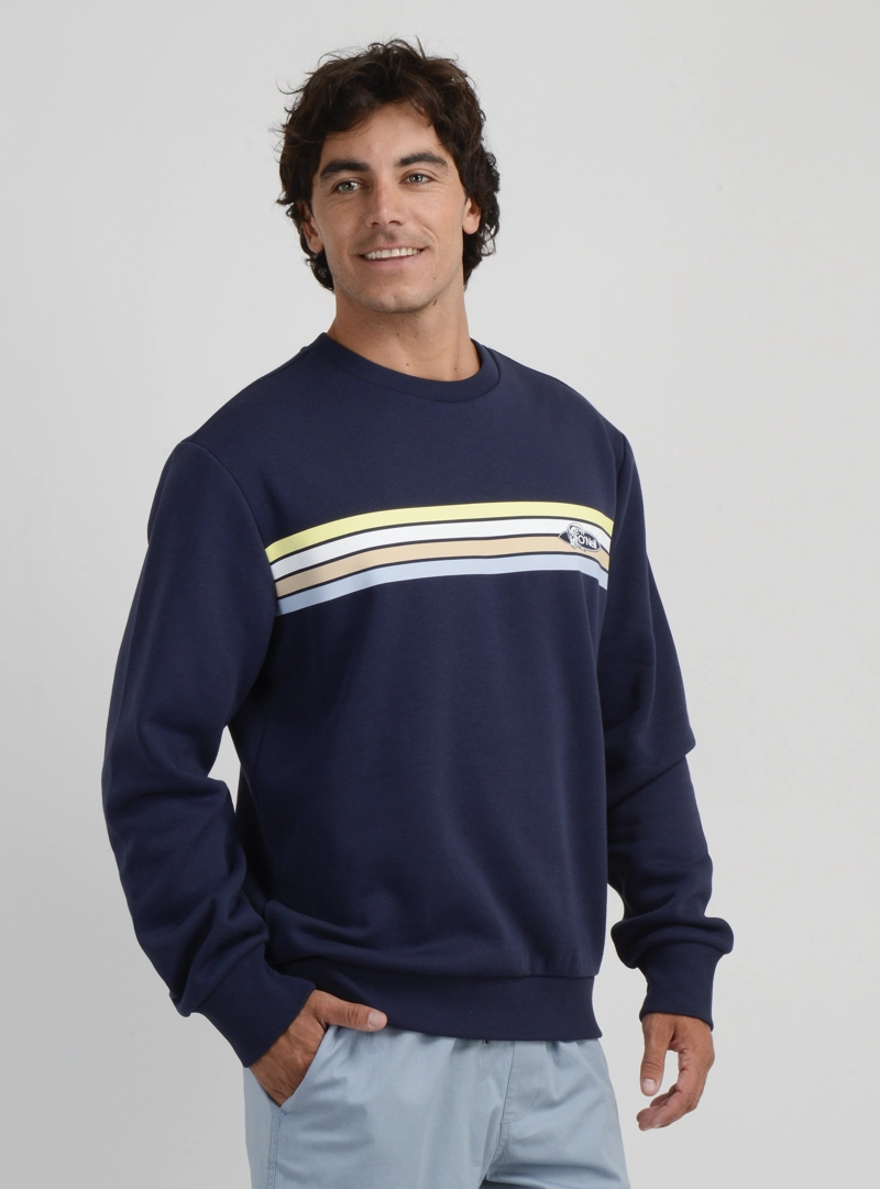 POLERON OG STRIPE CREW AZUL OSCURO - 4