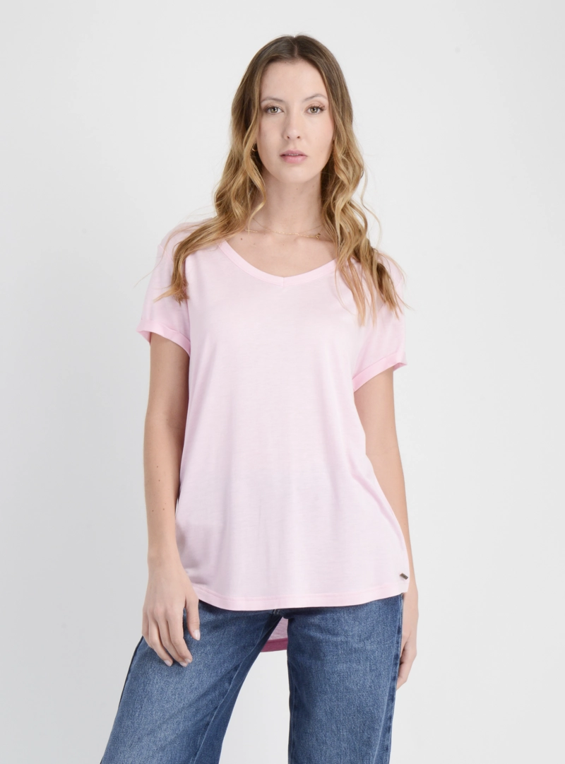 POLERA MANGA CORTA ESSENTIAL  ROSADO CLARO - 1