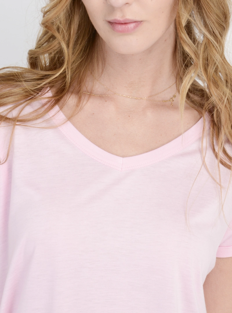 POLERA MANGA CORTA ESSENTIAL  ROSADO CLARO - 5