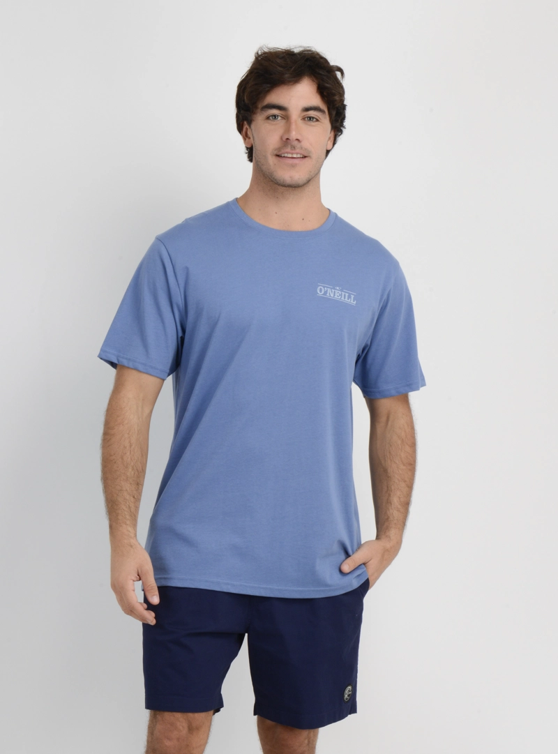 POLERA MANGA CORTA BLOCK  AZUL - 1