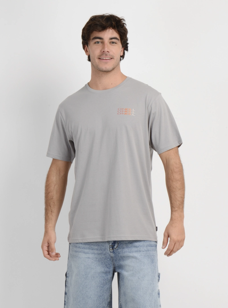 POLERA MANGA CORTA TRIPLE STACK  GRIS CLARO - 1