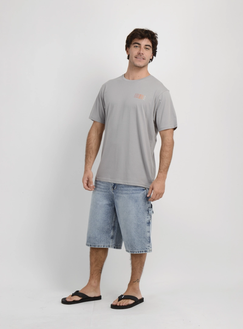 POLERA MANGA CORTA TRIPLE STACK  GRIS CLARO - 3