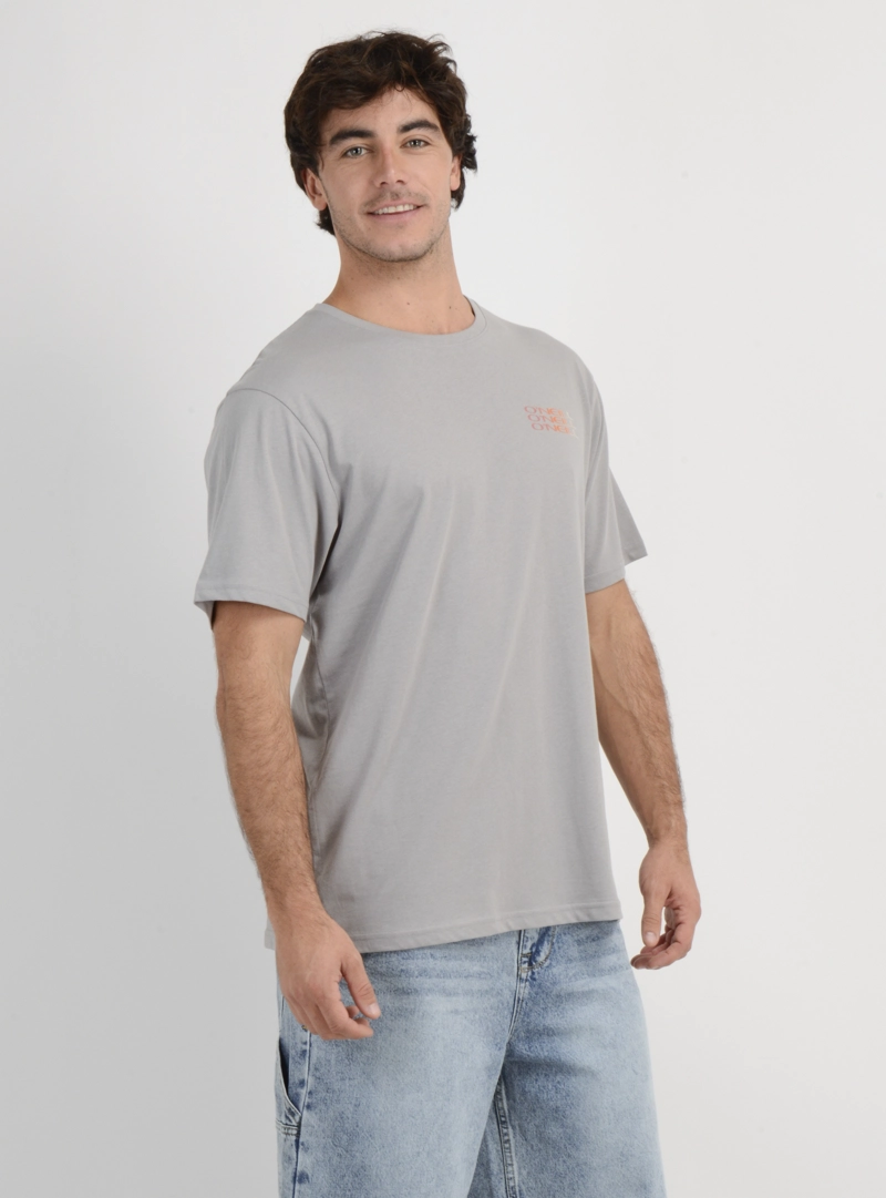 POLERA MANGA CORTA TRIPLE STACK  GRIS CLARO - 4