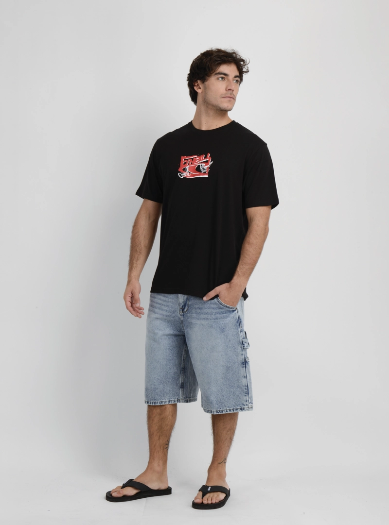 POLERA MANGA CORTA ESSENTIAL 90'S  NEGRO - 3
