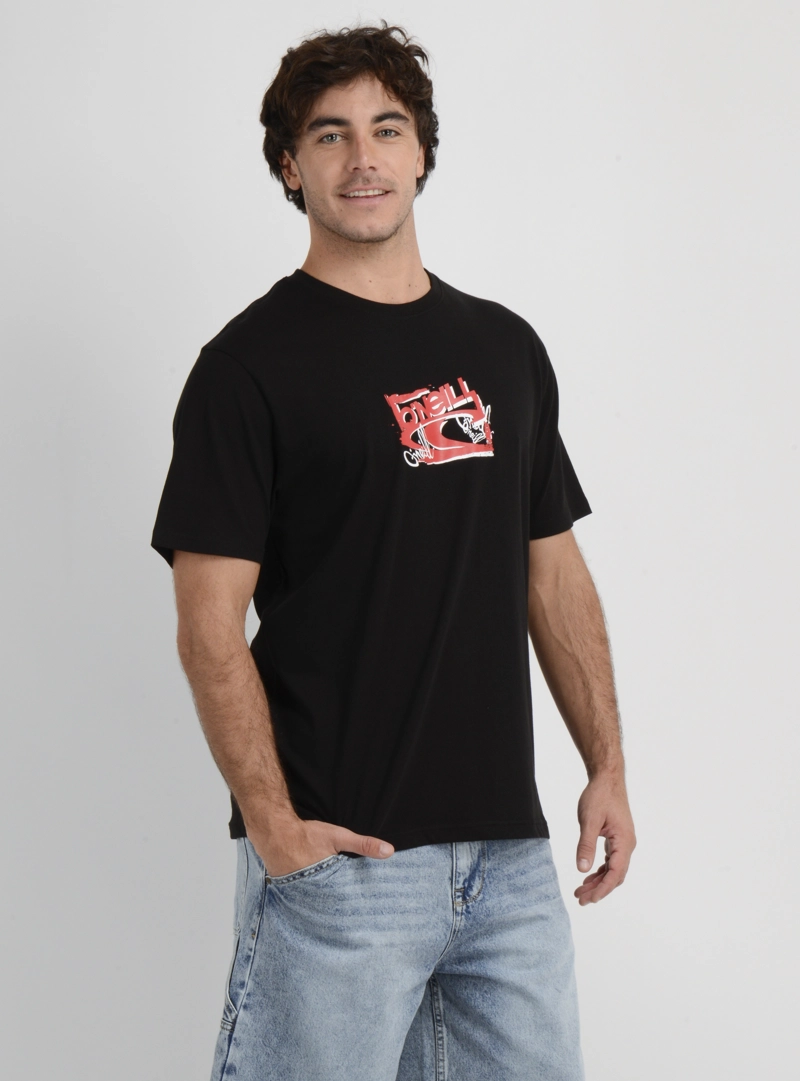POLERA MANGA CORTA ESSENTIAL 90'S  NEGRO - 4