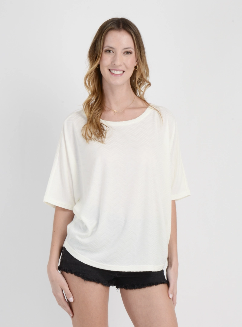 POLERA MANGA CORTA LINDY II BEIGE CLARO - 1
