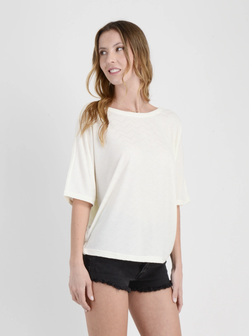 POLERA MANGA CORTA LINDY II BEIGE CLARO - 4