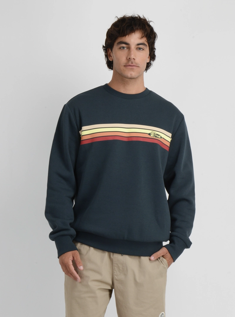 POLERON OG STRIPE CREW VERDE OSCURO XL