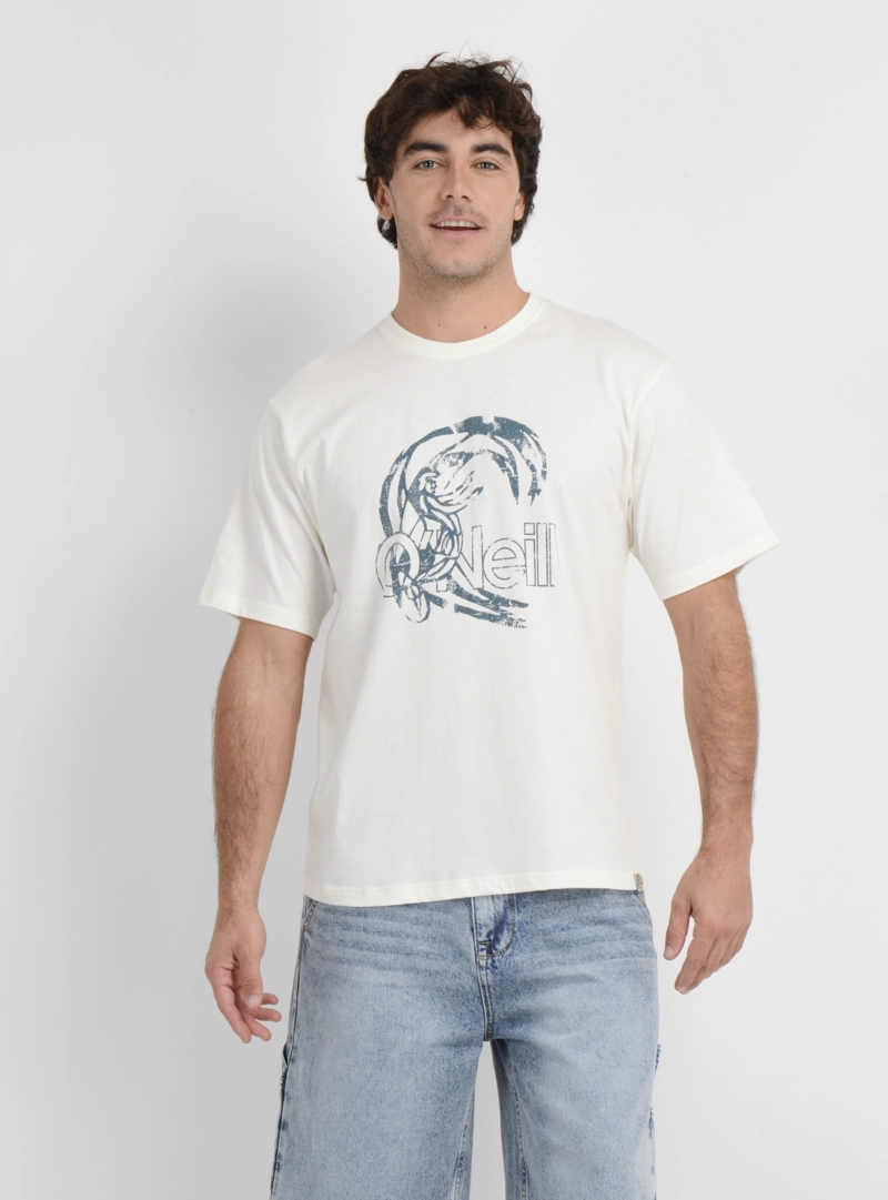 POLERA MANGA CORTA OG CIRCLE SURFER  BEIGE CLARO - 1