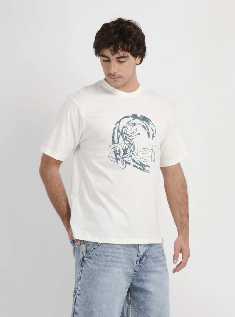 POLERA MANGA CORTA OG CIRCLE SURFER  BEIGE CLARO - 4