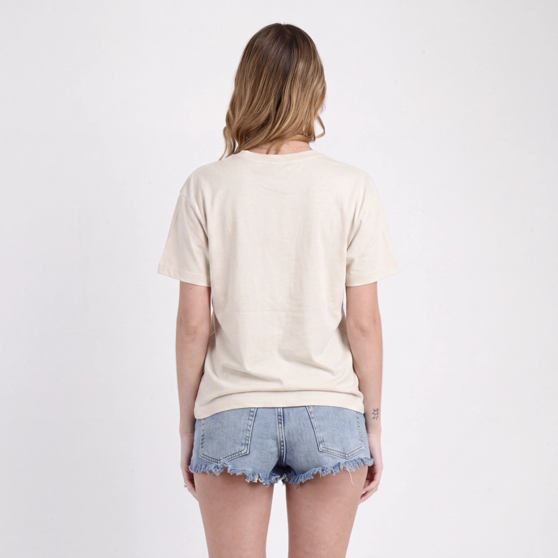 POLERA MANGA CORTA ROSALIE  BEIGE CLARO - 2