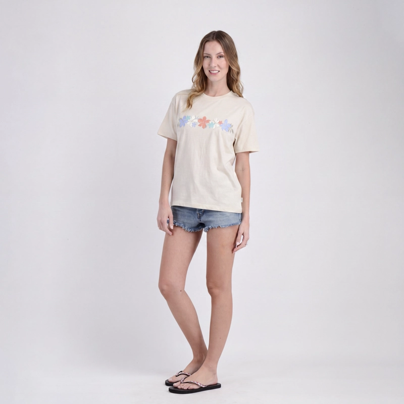 POLERA MANGA CORTA ROSALIE  BEIGE CLARO - 3