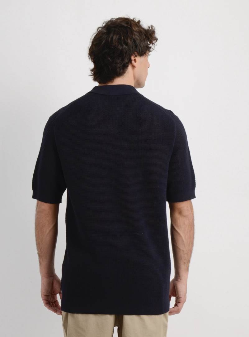 POLERA TEJIDA MANGA CORTA PRARIE AZUL OSCURO - 2
