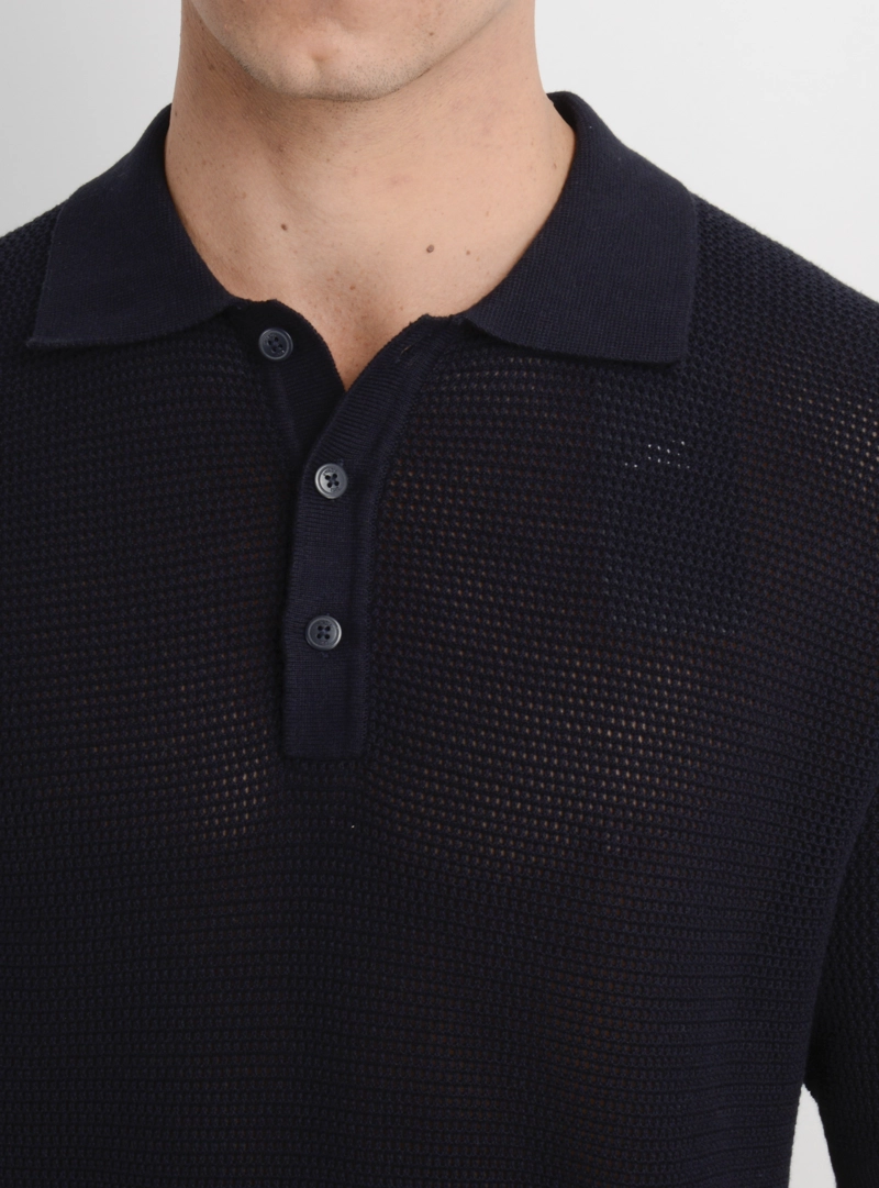 POLERA TEJIDA MANGA CORTA PRARIE AZUL OSCURO - 5