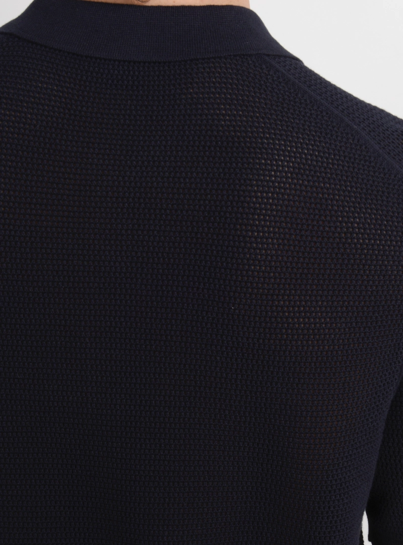 POLERA TEJIDA MANGA CORTA PRARIE AZUL OSCURO - 6
