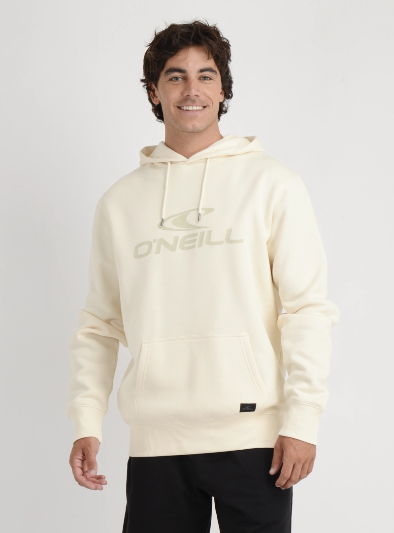 POLERON LOGO HOODIE II BEIGE CLARO - 1